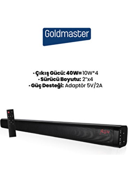 SB-1110 40 W Soundbar Güçlü Ses Performansı ve Uzaktan Kumanda Özelliği fırsatları