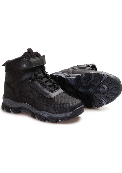 Unisex Çocuk Içi Yünlü Suya Ve Soğuğa Dayanıklı Cırtlı Günlük Spor Bot 868sxca07