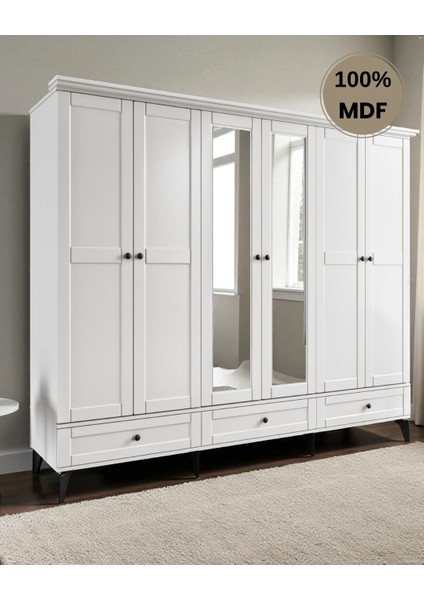 Silva 6 Kapaklı Çekmeceli Mdf Gardırop fiyatları