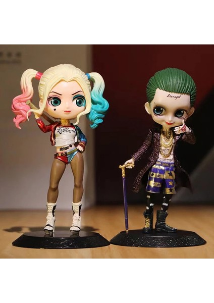 Joker + Harley Quinn Figür Detaylı Tasarım Harley Figür Joker Figür 15 cm Pop Figür