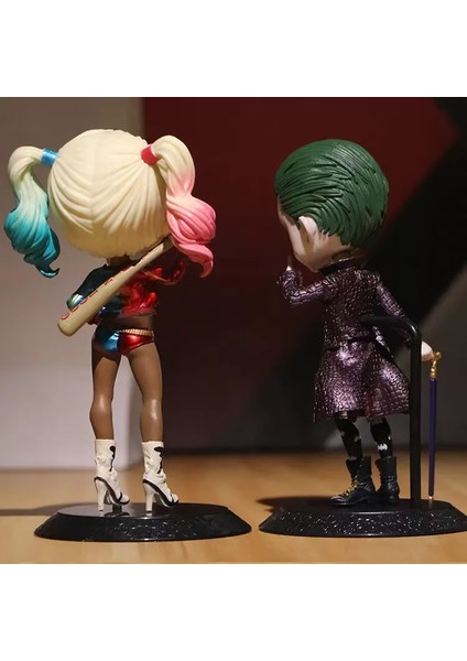 Joker + Harley Quinn Figür Detaylı Tasarım Harley Figür Joker Figür 15 cm Pop Figür modelleri