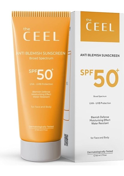 Ceel Leke Karşıtı Tüm Ciltler Için Yüksek Korumalı Spf 50 Güneş Kremi Glutatyon Etkili 50 ml