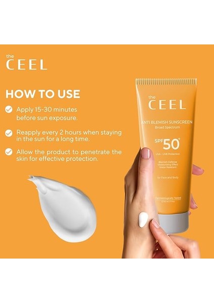 Ceel Leke Karşıtı Tüm Ciltler Için Yüksek Korumalı Spf 50 Güneş Kremi Glutatyon Etkili 50 ml fırsatları