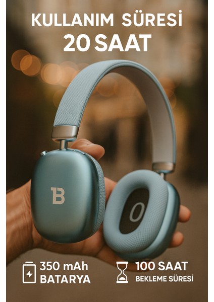 Wave Kablosuz Kulaküstü Kulaklık – Bluetooth Kulaklık 5.3, Katlanabilir, Mikrofonlu, Aux Girişli fırsatları