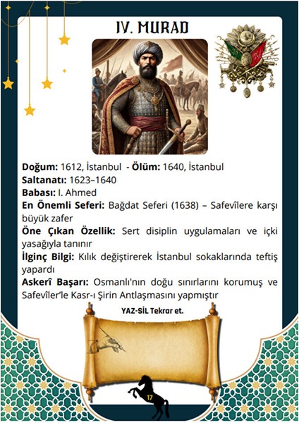 Osmanlı Padişahları Öğretici Kartlar fırsatları