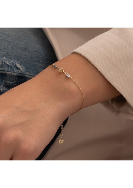 Minimal Taşlı 14 Ayar Altın Bileklik fiyatları