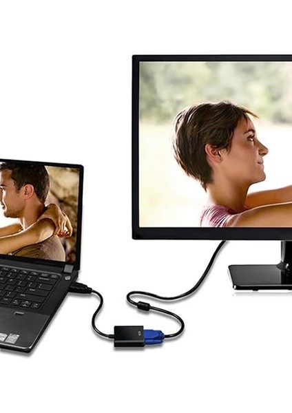 8744 Dijital HDMI To VGA Görüntü Çevirici Aparat Siyah HDMI Çıkışlı Bilgisayarların Görüntüsünü VGA Girişli Monitör, Projeksiyon Vb Görüntü Cihazlarına Aktarır, Çevirir. modelleri