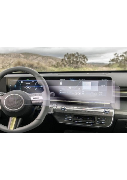 Hyundai Kona ile Uyumlu 2024 2025 Model Gösterge Panel ve Bilgi Ekranı 9h Nano Ekran Koruyucu