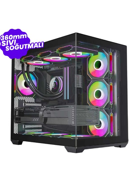 DR-362 I5 12400F 32GB Ddr4 RTX2070 Süper 1tb M.2 Nvme Sıvı Soğutmalı Oyun Bilgisayarı