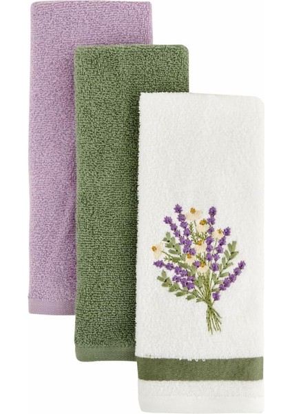 LAVANTA%100 Pamuk 3 Parça El Havlusu 30X50 cm