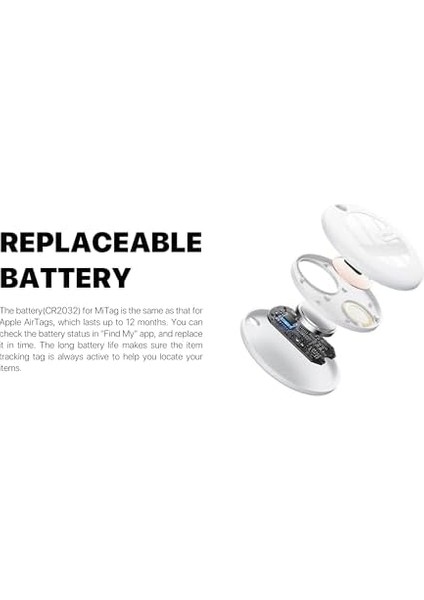 Mitag Airtag (Sadece Uyumlu) Konum Takip Cihazı, Mfı Sertifikalı, 3&apos;lü Paket, Beyaz fiyatları