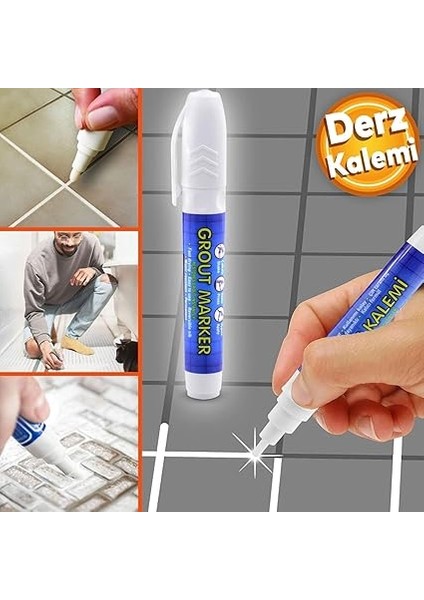 Derz Kalemi Derz Dolgu Yenileme Hızlı Kuruyan Su Bazlı Kokusuz Kalıcı Fayans Yenileme Kalem 3'lü Set fiyatları