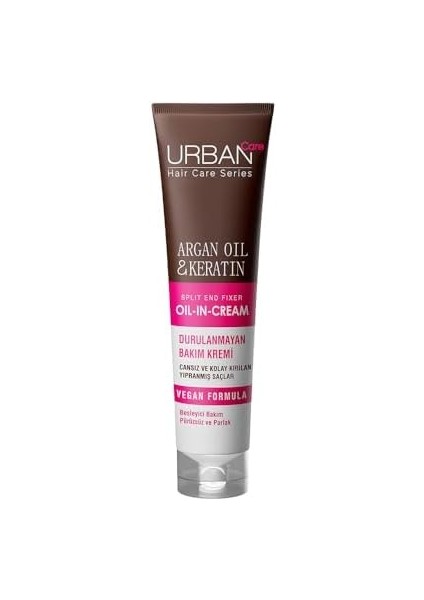 Urban Care Argan Yağı & Keratin Kolay Kırılan Saçlara Özel Durulanmayan Bakım Kremi 150 Ml- Vegan