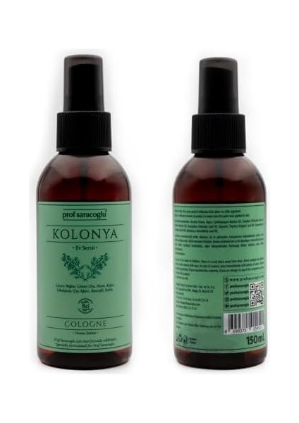 Prof Saracoglu Kolonya 150ML fiyatları