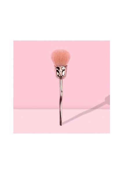 Rosegold Gül Şeklinde Pudra ve Allık Fırçası Yumuşacık Makyaj Fırçası