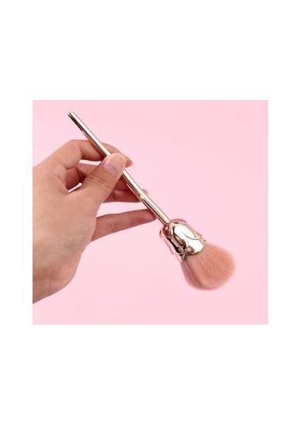 Rosegold Gül Şeklinde Pudra ve Allık Fırçası Yumuşacık Makyaj Fırçası fiyatları