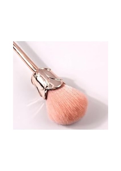 Rosegold Gül Şeklinde Pudra ve Allık Fırçası Yumuşacık Makyaj Fırçası modelleri