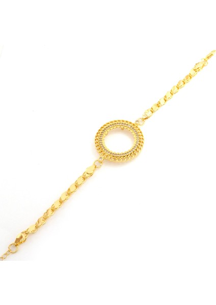 Yarım Altın Çerçeve Bileklik Çelik Altın Kaplama Arpa Model BLK-1106