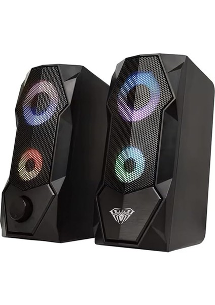 N-301 10W Masaüstü Rgb Gaming Oyuncu Pc 1+1 Speaker Hoparlör
