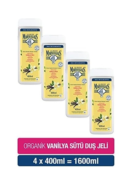 Le Petit Marseillais Vanilya Sütü Duş Jeli (4 x 400 Ml) fiyatları