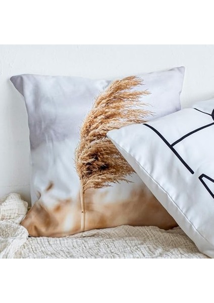 Temalı Özel Tasarım 2&apos;li Yastık Kılıfı, Baskı Kırlent Kılıfı, Beyaz Renk, 43X43 cm fiyatları