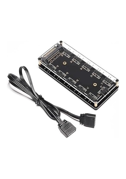 Rgb LED 3 Pin 11 Port 5V Sata Power Güç Fan Çoklayıcır Şerit Hub Kablo Splitter fiyatları