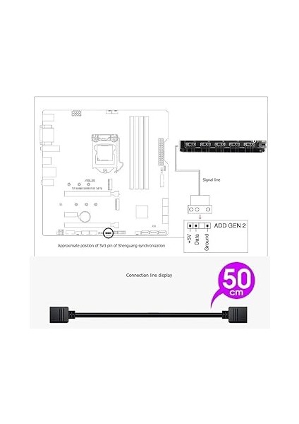 Rgb LED 3 Pin 11 Port 5V Sata Power Güç Fan Çoklayıcır Şerit Hub Kablo Splitter modelleri