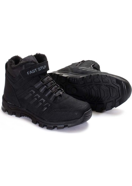 Unisex İçi Yünlü Kışlık Rahat Günlük Dayanıklı Kaymaz Taban Çocuk Spor Bot 869SFA542