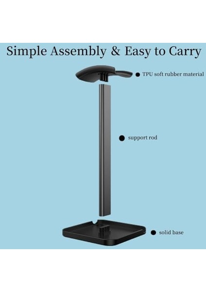 Kulaklık Standı, Masaüstü Kulaklık Standı, Kaymayan Silikonlu Oyun Kulaklığı Standı, Tüm Kulaklıklara Uyumlu Çok Amaçlı Kulaklık Tutucu modelleri