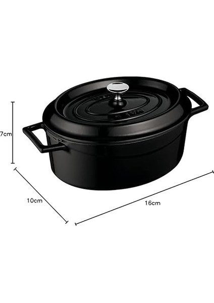 Metal Oval Mini Tencere, Siyah indirimleri