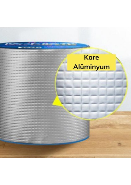 Yüksek Sıcaklık Dayanan Su Geçirmez Çatı Boru Duvar Çatlak Onarıcı Yapışkan Bant Folyo 5 cm (5264)