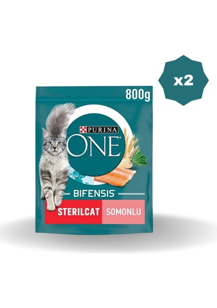 Kedi Maması One Kısır Somonlu 800 gr - (2 Adet)