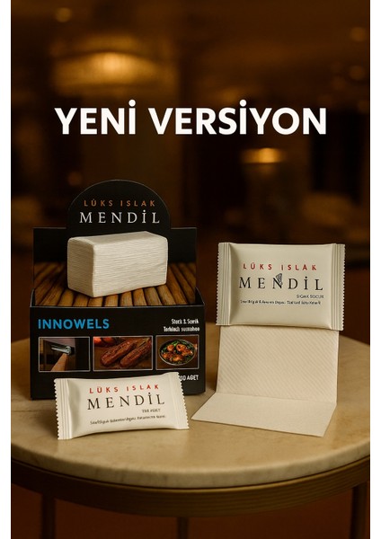 Mini Tekli Lüks Islak Mendil Kutu (50 ADET)