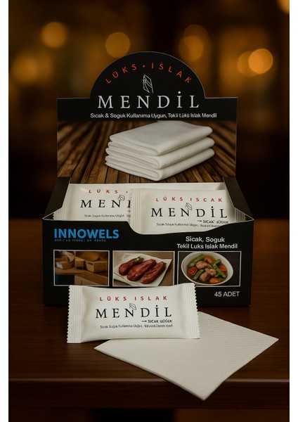 Mini Tekli Lüks Islak Mendil Kutu (50 ADET) fırsatları