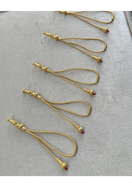 Gümüş Kazaziye Özel Halka Kamçı Model Kırmızı Boncuk Detaylı Gümüş Tespih Püskülü fiyatları