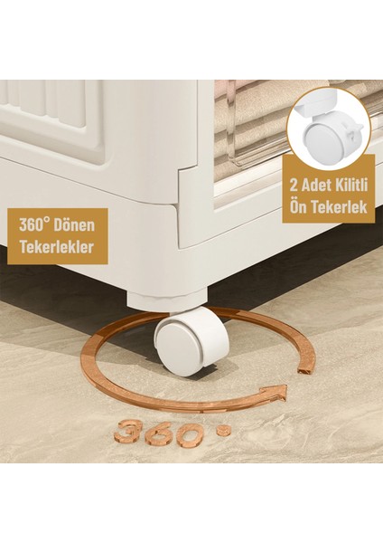 4'lü Portatif Çok Amaçlı Tekerlekli Modüler Katlanabilir Dolap Banyo Mutfak Organizer Saklama Kutusu indirimleri