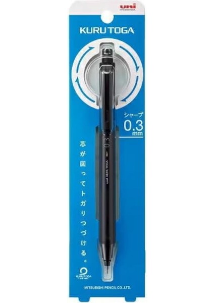 Uni Mitsubishi Kurşun Kalem Mekanik Kalem Kurutoga Ks 0.3mm Siyah M3KS1P.24