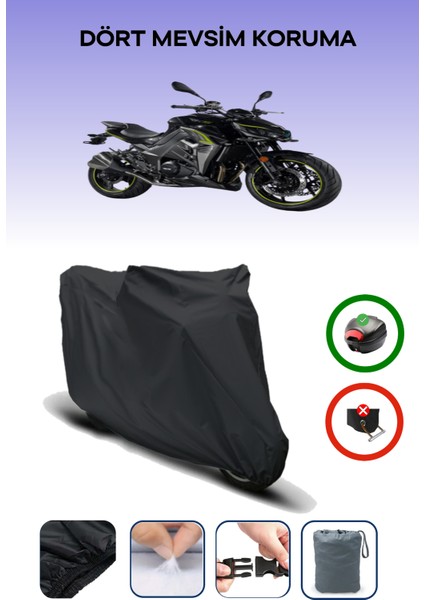 Rks A 250 Arka Çanta Uyumlu Siyah Motosiklet Branda Su Geçirmez Dayanıklı Kumaş