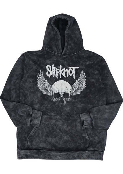 Unisex Slipknot Sırt Baskılı Kapüşonlu Yıkamalı Sweatshirt, Oversize Rock Band Baskı Vintage Hoodie fiyatları