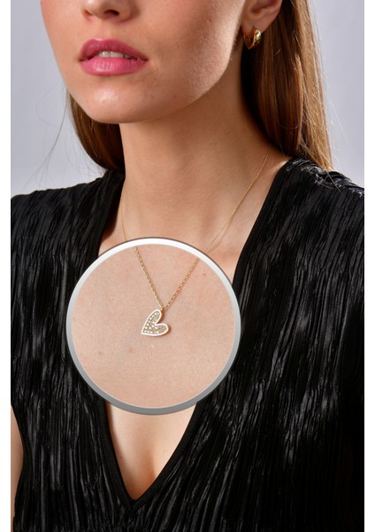 Luna Altın Kalp Kolye modelleri