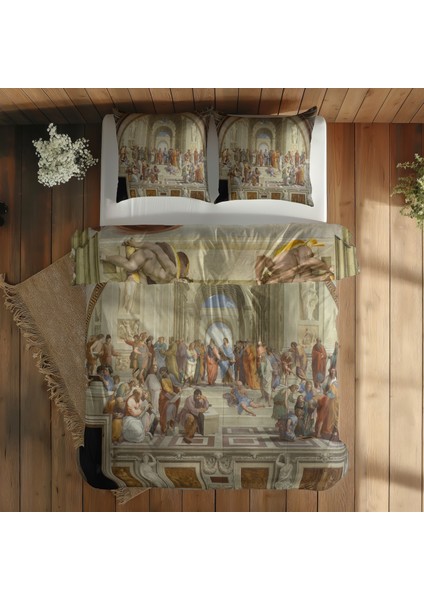 Atina Okulu & Adem'in Yaratılışı Çift Taraflı Nevresim Takımı - 200 cm x 220 cm fiyatları