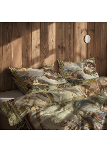 Atina Okulu & Adem'in Yaratılışı Çift Taraflı Nevresim Takımı - 200 cm x 220 cm modelleri