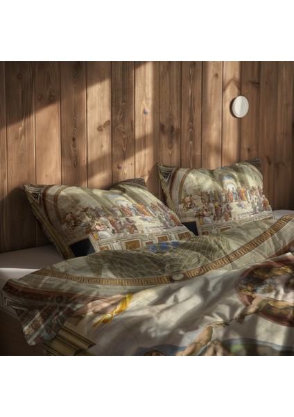 Atina Okulu & Adem'in Yaratılışı Çift Taraflı Nevresim Takımı - 200 cm x 220 cm fırsatları