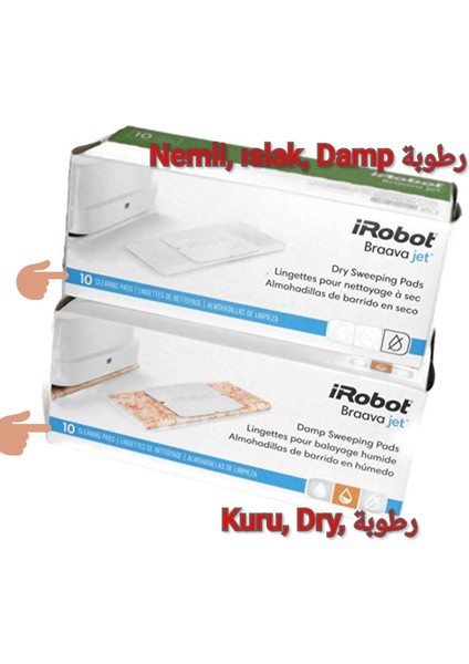 Irobot Brava Jet 240 Orijinal Islak ve Kuru Mop Paspas Yedek