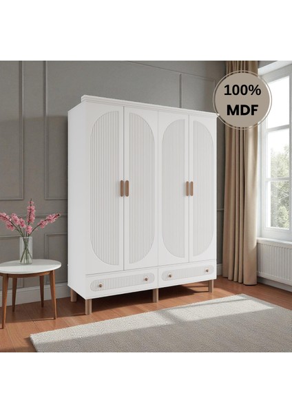 Sally 4 Kapaklı Çekmeceli Mdf Gardırop fiyatları
