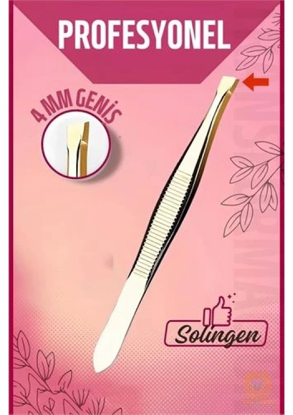 4 mm Geniş Uçlu Cımbız Çelik Solingen Professional fiyatları