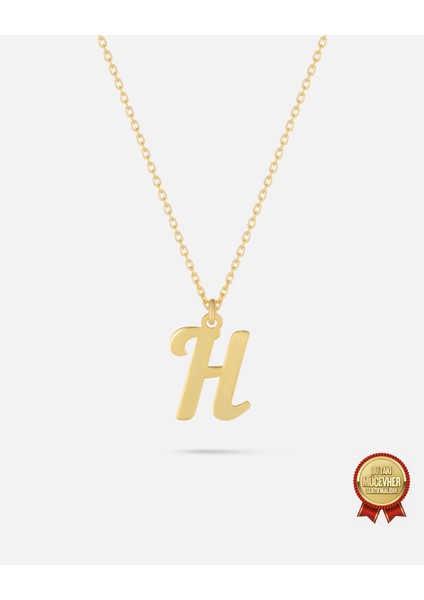 14 Ayar Altın Harfli Kolye