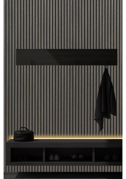 Df Ahşap Akustik Duvar Paneli 100X275 cm - Gri Meşe fırsatları