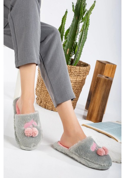 Kadın Ev Terliği Kirazlı Ev Terliği Kışlık Terlik Misafir Terliği Tüylü Terlik fiyatları