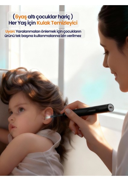 Wifi Kameralı Şarjlı Akıllı Kulak Temizleyici Görüntülü Kulak Temizleme Cihazı Silikon Başlıklı fırsatları
